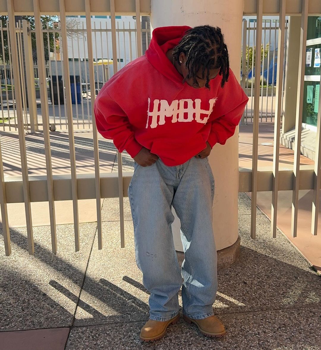 RED SUN FADED HOODIE